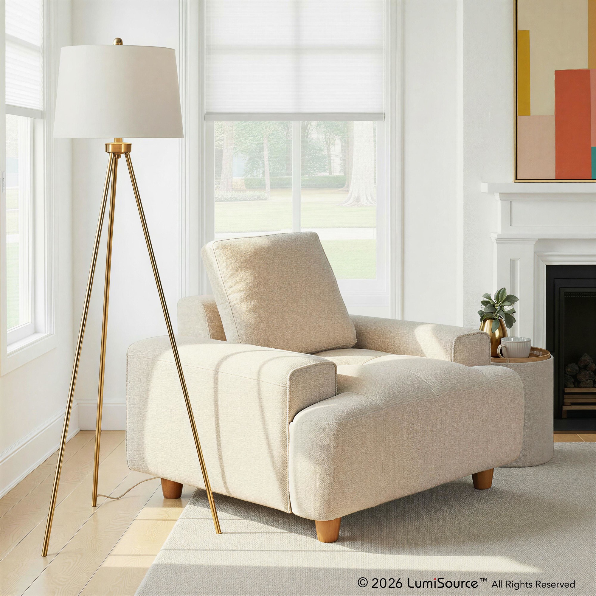 Tripod 58.5" Metal Floor Lamp